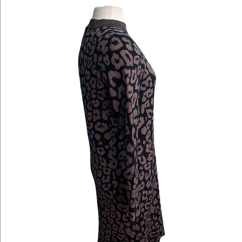 Banana Republic cheetah metallic bodycon dress sz- med - Picture 5 of 7